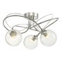 Onawa 3 Light Semi Flush Polished Chrome With Twisted Glass