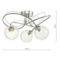 Onawa 3 Light Semi Flush Polished Chrome With Twisted Glass