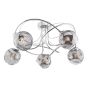 Onawa 5lt Semi Flush Polished Chrome With Organic Smoked Glass