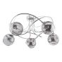 Onawa 5lt Semi Flush Polished Chrome With Organic Smoked Glass