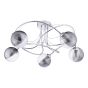 Onawa 5lt Semi Flush Polished Chrome With Smoked/Clear Ribbed Glass