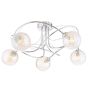 Onawa 5 Light Semi Flush Polished Chrome With Twisted Amber Glass