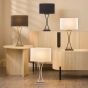 Oporto Table Lamp Matt Black With Shade