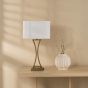 Oporto Table Lamp Aged Brass With Shade