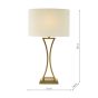 Oporto Table Lamp Aged Brass With Shade