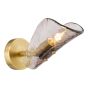 Ordelle Adjustable Wall Light Antique Bronze and Tea Smoked Glass