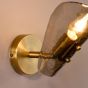 Ordelle Adjustable Wall Light Antique Bronze and Tea Smoked Glass