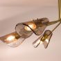Ordelle 6 Light Adjustable Semi-Flush Antique Bronze and Tea Smoked Glass