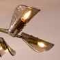 Ordelle 6 Light Adjustable Semi-Flush Antique Bronze and Tea Smoked Glass