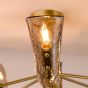 Ordelle 6 Light Adjustable Semi-Flush Antique Bronze and Tea Smoked Glass
