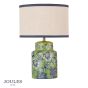 Joules Tyntesfield Table Lamp Green Ceramic and Antique Brass With Shade