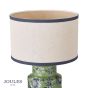 Joules Tyntesfield Table Lamp Green Ceramic and Antique Brass With Shade