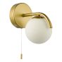 Orlena Wall Light Satin Gold and Opal Glass
