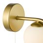 Orlena Wall Light Satin Gold and Opal Glass