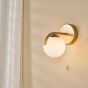 Orlena Wall Light Satin Gold and Opal Glass