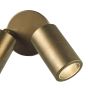 Ortega 2 Light Outdoor Wall Light Aged Brass and Glass IP65