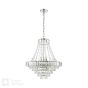 Osborne House 12 Light Chandelier Polished Nickel and Crystal
