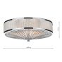Oslo 3 Light Flush Polished Chrome/ White