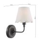 Padme Wall Light Matt Black With Shade