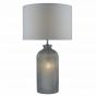 Pamplona Dual Light Table Lamp Grey Glass With Shade