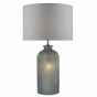 Pamplona Dual Light Table Lamp Grey Glass With Shade