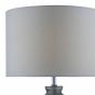 Pamplona Dual Light Table Lamp Grey Glass With Shade