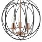 Phoenix 3 Light Pendant Black & Copper