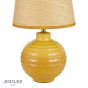 Joules Montacute Twin Pack Table Lamp Yellow Ceramic and Matt Antique Brass With Shade