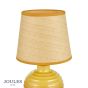 Joules Montacute Twin Pack Table Lamp Yellow Ceramic and Matt Antique Brass With Shade