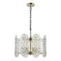 Porthos 8 Light Pendant Antique Brass and Glass