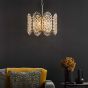 Porthos 8 Light Pendant Antique Brass and Glass