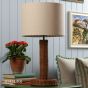 Joules Portree Table Lamp Rattan and Satin Bronze With Shade