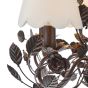 Priscilla 5 Light Pendant Matt Black With Shade