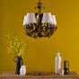 Priscilla 5 Light Pendant Matt Black With Shade