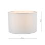 Pyramid White Linen Drum Shade 25cm