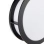 Ratana Outdoor Wall Light Matt Black and Opal IP44