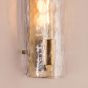 Ravis Wall Light Antique Bronze and Textured Glass