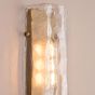 Ravis Wall Light Antique Bronze and Textured Glass