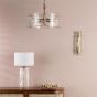 Ravis Wall Light Antique Bronze and Textured Glass
