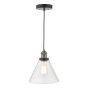 Ray 1 Light Single Pendant Antique Nickel Clear Glass