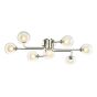 Reyna 7lt Semi Flush Polished Chrome With Clear/Opal Glass