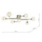 Reyna 7lt Semi Flush Polished Chrome With Clear/Opal Glass