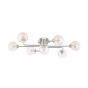 Reyna 7lt Semi Flush Polished Chrome With Twisted Amber Glass