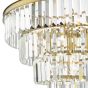 Rhapsody 6 Light Chandelier Crystal and Natural Brass