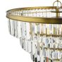 Rhapsody 6 Light Chandelier Crystal and Natural Brass