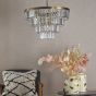 Rhapsody 6 Light Chandelier Crystal and Natural Brass