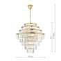 Rhapsody 12 Light Chandelier Bronze Crystal
