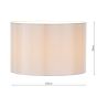 Rheneas White Cotton Drum Shade 30cm
