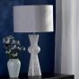 Rheneas Table Lamp White Glass With Shade