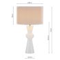 Rheneas Table Lamp White Glass With Shade